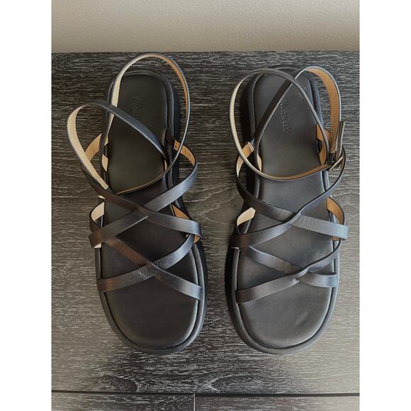 Madewell Sabina Flatform Sandal - Like New - Black Women Size 9 - Picture 7 of 10
